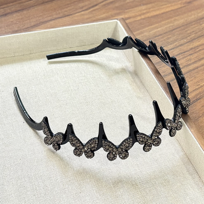 Ensemble de bandeaux ondulés en cristal - Accessoire de cheveux féminin, léger et antidérapant, orné de cristaux scintillants, idéal pour les mariages et le quotidien