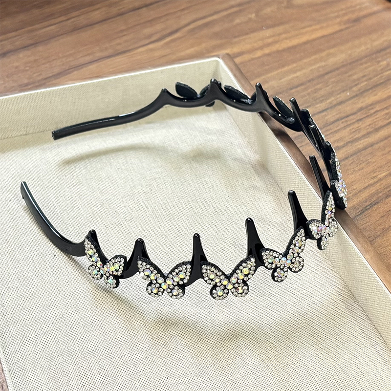 Ensemble de bandeaux ondulés en cristal - Accessoire de cheveux féminin, léger et antidérapant, orné de cristaux scintillants, idéal pour les mariages et le quotidien