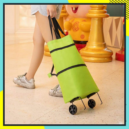 Chariot de courses pliable 2‑en‑1