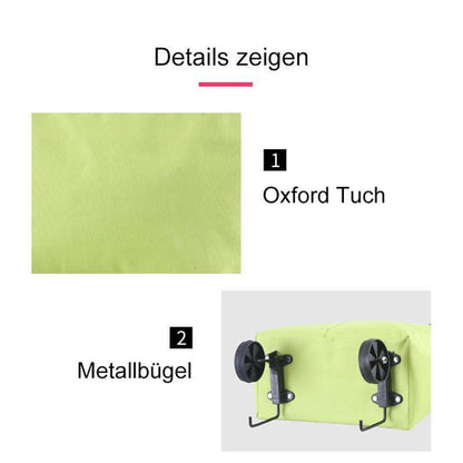 Chariot de courses pliable 2‑en‑1