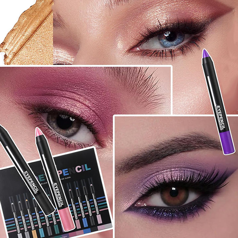 Crayon ombre à paupières multi‑couleurs – Paillettes & scintillement