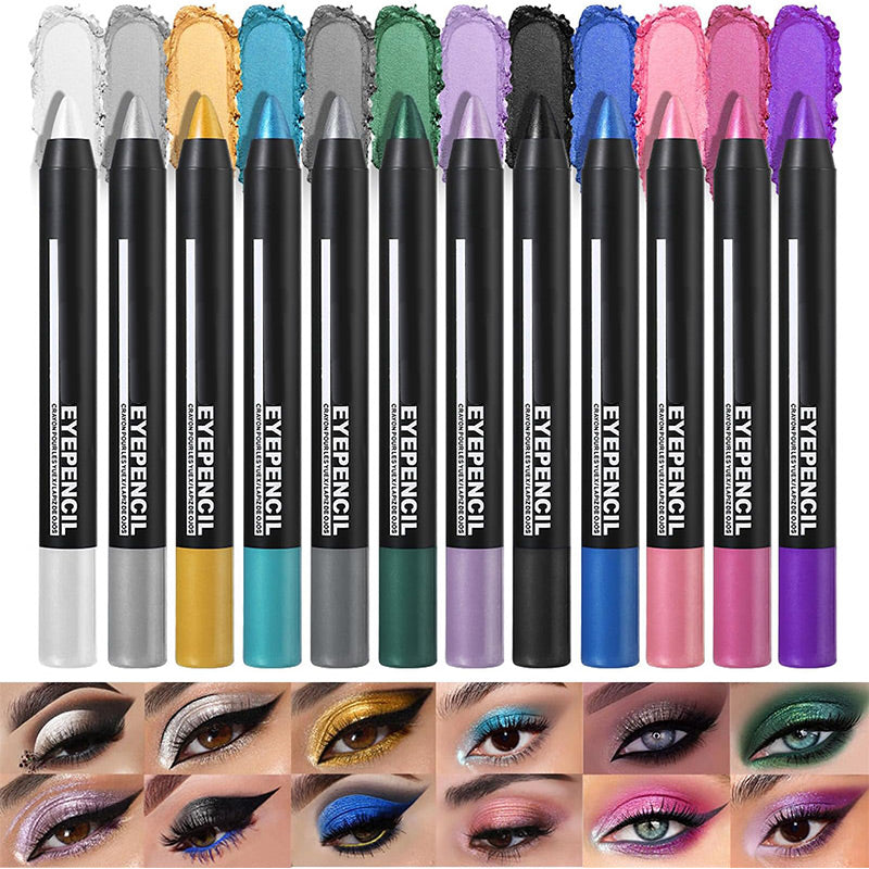 Crayon ombre à paupières multi‑couleurs – Paillettes & scintillement