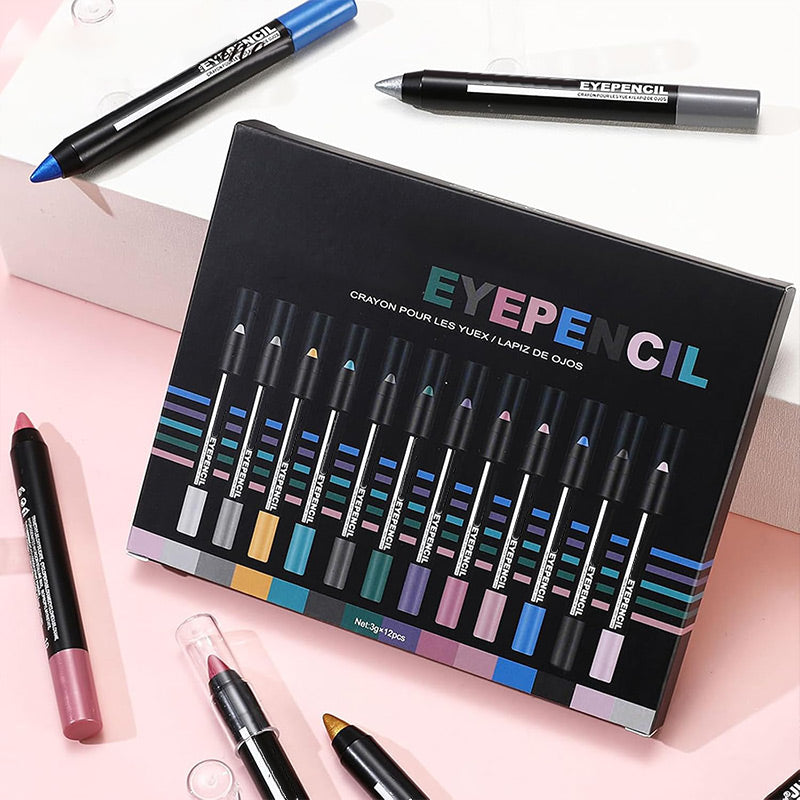 Crayon ombre à paupières multi‑couleurs – Paillettes & scintillement