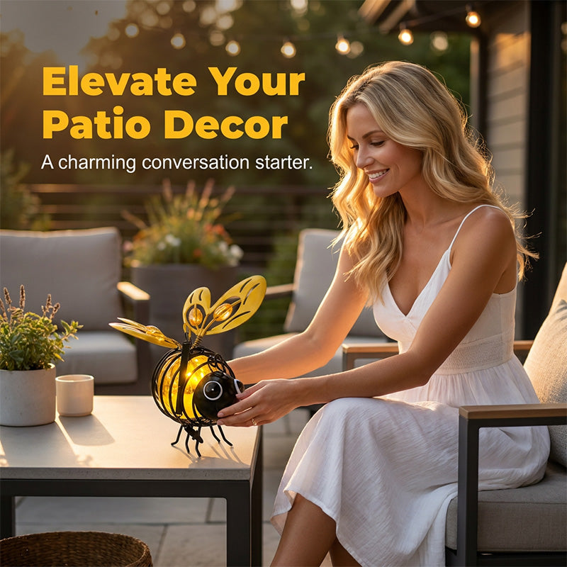 🐝🌸🌙 OFFRE LIMITÉE 50% DE RÉDUCTION! Lumière Abeille Solaire Suspendue – Jolie Abeille Lumineuse, Allumage Automatique au Crépuscule, Résiste aux Intempéries – Ajoute une Touche Magique à Votre Jardin, Terrasse ou Balcon 🏡✨