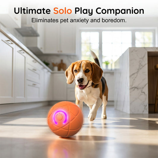 🐾 BALLE INTELLIGENTE POUR ANIMAUX DE COMPAGNIE À RÉBOND AUTOMATIQUE AVEC TÉLÉCOMMANDE — 3 modes interactifs | E-TPU résistant aux morsures | Rechargeable via USB-C 🎾