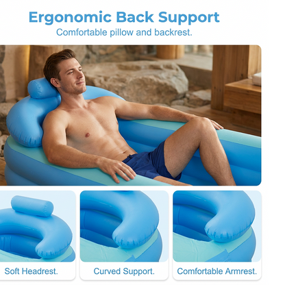 Baignoire gonflable isolée à trois couches