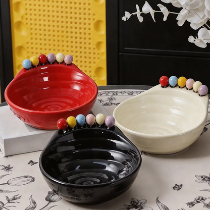 Bol à collations en forme de pied ludique avec fourchettes à fruits intégrées