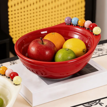 Bol à collations en forme de pied ludique avec fourchettes à fruits intégrées