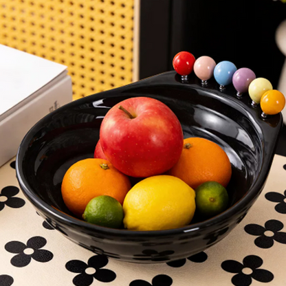 Bol à collations en forme de pied ludique avec fourchettes à fruits intégrées