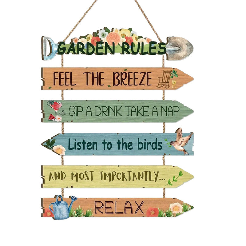 Panneau décoratif mural rustique en bois pour jardin