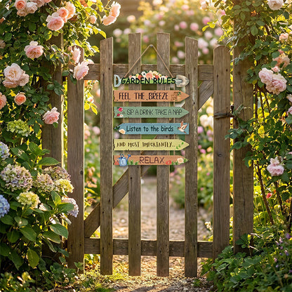 Panneau décoratif mural rustique en bois pour jardin