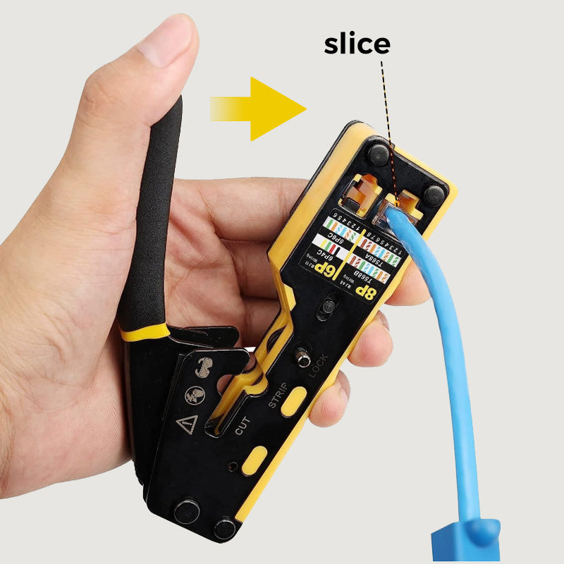 🔌🛠️🌐 OFFRE LIMITÉE 50% DE RÉDUCTION! Outil de Sertissage Multifonction pour Câble Réseau – Pince à Sertir de Précision pour RJ45/RJ11, Coupe et Dénude les Fils – Idéal pour les Installations Ethernet, Téléphone et Câbles de Sécurité 📡🔧