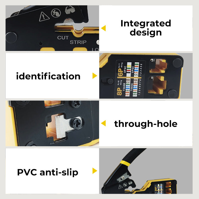 🔌🛠️🌐 OFFRE LIMITÉE 50% DE RÉDUCTION! Outil de Sertissage Multifonction pour Câble Réseau – Pince à Sertir de Précision pour RJ45/RJ11, Coupe et Dénude les Fils – Idéal pour les Installations Ethernet, Téléphone et Câbles de Sécurité 📡🔧