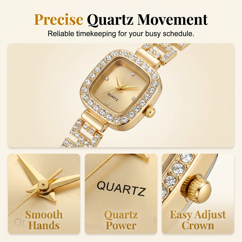 ⏳Spécial à durée limitée⏰Montre bracelet carrée à quartz avec cordon coulissant pour femme ⌚🌸