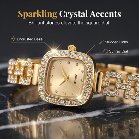 ⏳Spécial à durée limitée⏰Montre bracelet carrée à quartz avec cordon coulissant pour femme ⌚🌸