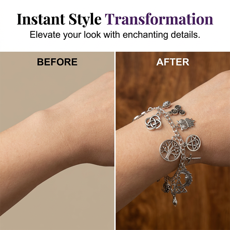 📢📢 50 % DE RÉDUCTION !! ⏰ Bracelet à breloques vintage païen pour femme