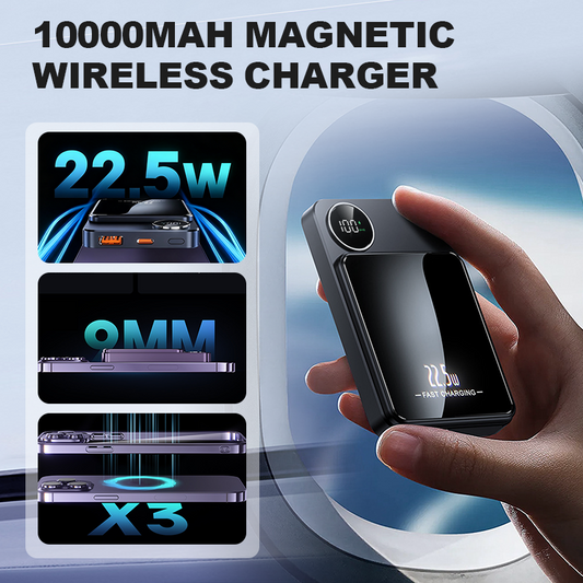 🔋⚡ Batterie externe 22,5 W – magnétique, mince, charge 3 appareils à la fois !