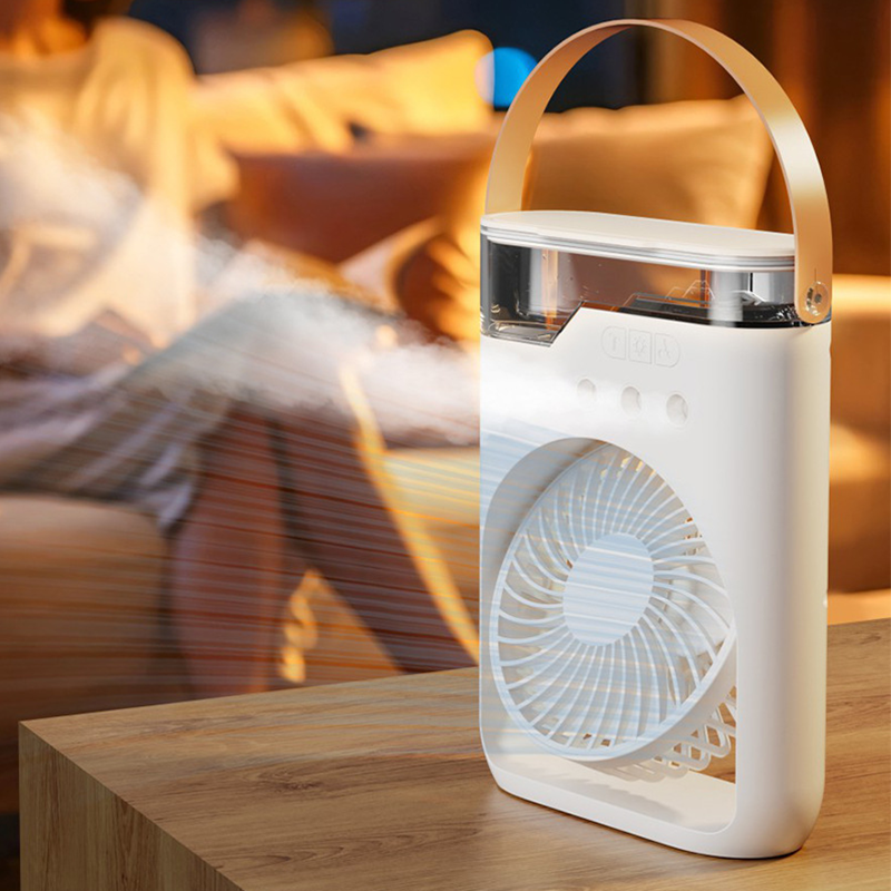 🌀🍃 PROMO FLASH -50% ! Climatiseur Portable Multifonction – Ventilateur Brumisateur Rechargeable, Réservoir 200ml, Batterie 1200mAh, Silencieux & Compact, 2 Coloris