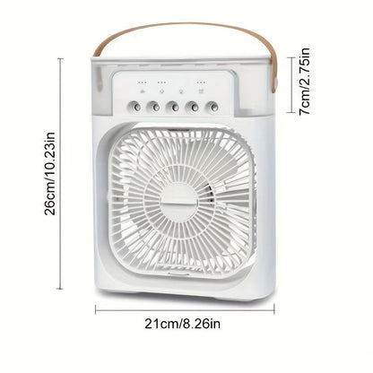 🌀🍃 PROMO FLASH -50% ! Climatiseur Portable Multifonction – Ventilateur Brumisateur Rechargeable, Réservoir 200ml, Batterie 1200mAh, Silencieux & Compact, 2 Coloris