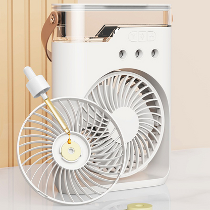 🌀🍃 PROMO FLASH -50% ! Climatiseur Portable Multifonction – Ventilateur Brumisateur Rechargeable, Réservoir 200ml, Batterie 1200mAh, Silencieux & Compact, 2 Coloris