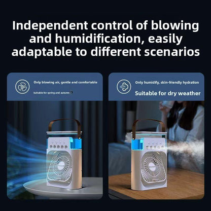 🌀🍃 PROMO FLASH -50% ! Climatiseur Portable Multifonction – Ventilateur Brumisateur Rechargeable, Réservoir 200ml, Batterie 1200mAh, Silencieux & Compact, 2 Coloris