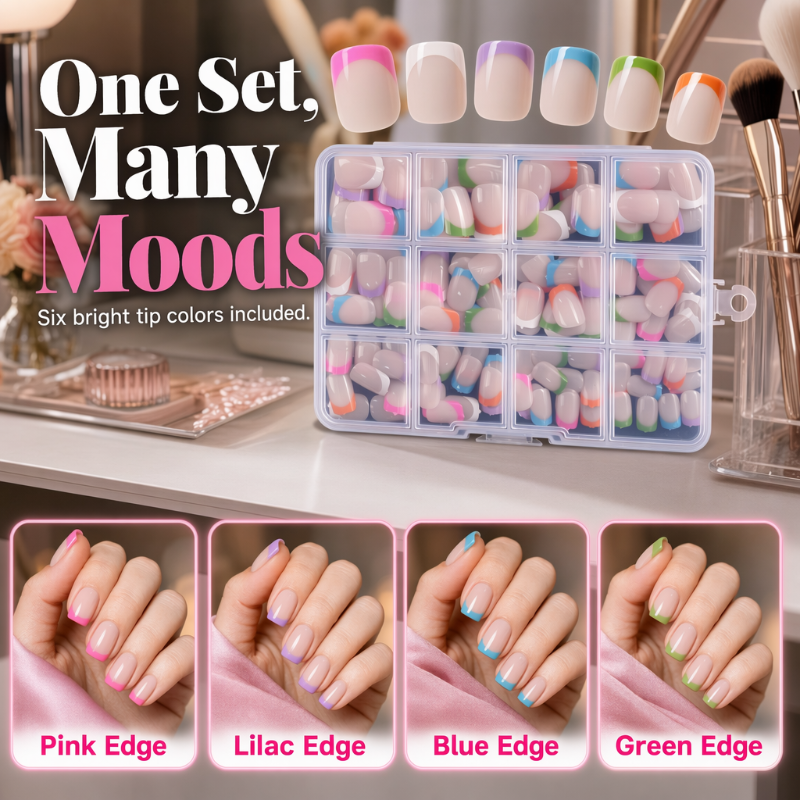 🥳 PROMOTION EXCEPTIONNELLE 2026 🥳💞 PLUS DE 50 000 EXEMPLAIRES VENDUS ! 💅✨ 50 % DE RÉDUCTION ! 🎁 Ongles à coller « Color Pop »