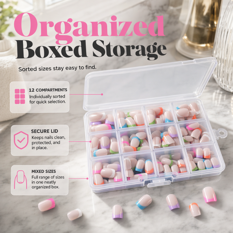 🥳 PROMOTION EXCEPTIONNELLE 2026 🥳💞 PLUS DE 50 000 EXEMPLAIRES VENDUS ! 💅✨ 50 % DE RÉDUCTION ! 🎁 Ongles à coller « Color Pop »