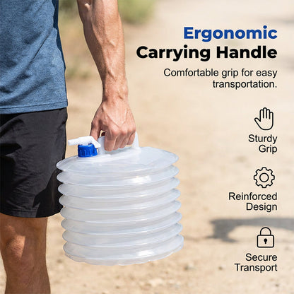 Bidon d'eau pliable avec robinet