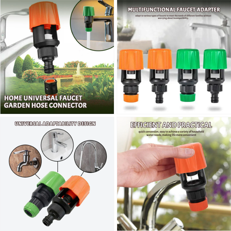 🔧🚰 PROMO FLASH 62% ! Adaptateur de Robinet Universel pour Cuisine – Installation Sans Outil, Anti-Fuite, Alliage Aluminium, Compatible Tous Robinets, Idéal Jardinage & Nettoyage 🌿