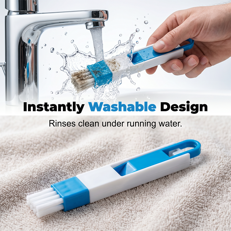 🪟🔥 Brosse nettoyage 2-en-1 pour rainures vitres, fentes et joints, nettoyage précis sans effort pour la maison ✨
