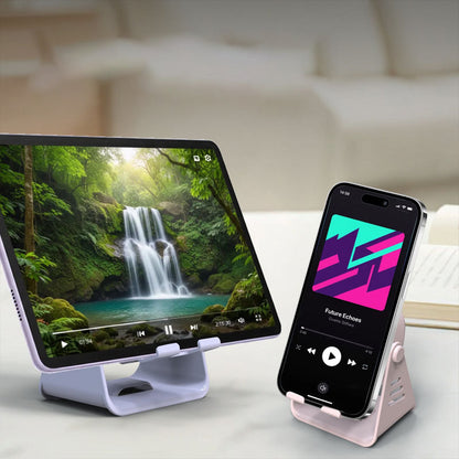 📱🔊 Support téléphone avec haut-parleur à induction, support stable et son amplifié pour bureau et chambre ✨