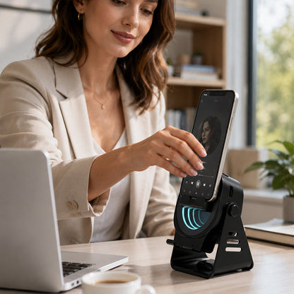 📱🔊 Support téléphone avec haut-parleur à induction, support stable et son amplifié pour bureau et chambre ✨
