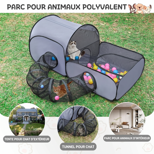 🎉 Soldes 2026 — Plus de 68 000 vendus ! 🐱 Tunnel spacieux pour chat – Zone de jeu et détente, tissu Oxford résistant 🎪