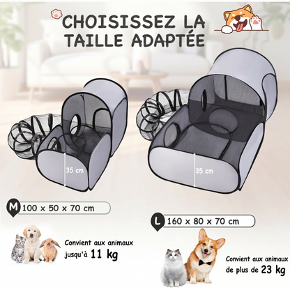 🎉 Soldes 2026 — Plus de 68 000 vendus ! 🐱 Tunnel spacieux pour chat – Zone de jeu et détente, tissu Oxford résistant 🎪