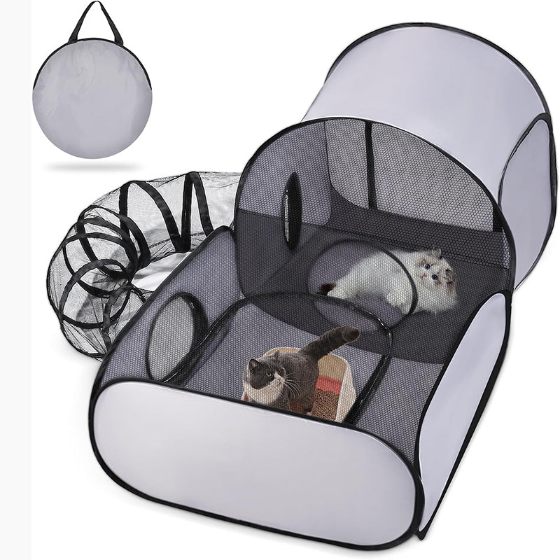🎉 Soldes 2026 — Plus de 68 000 vendus ! 🐱 Tunnel spacieux pour chat – Zone de jeu et détente, tissu Oxford résistant 🎪