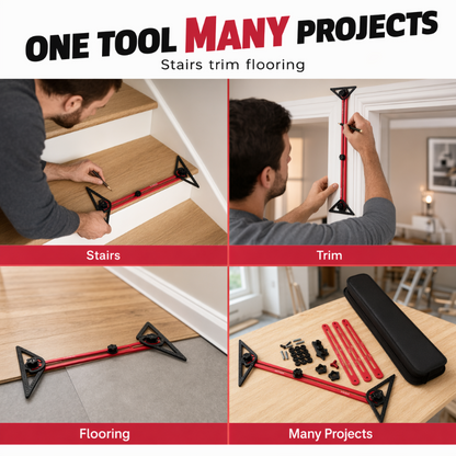 📐 OFFRE LIMITÉE : 50 % DE RÉDUCTION ! ⚙️ Kit d'outils de marquage multifonctionnel pour le travail du bois – Aluminium massif, haute précision, portable ✨