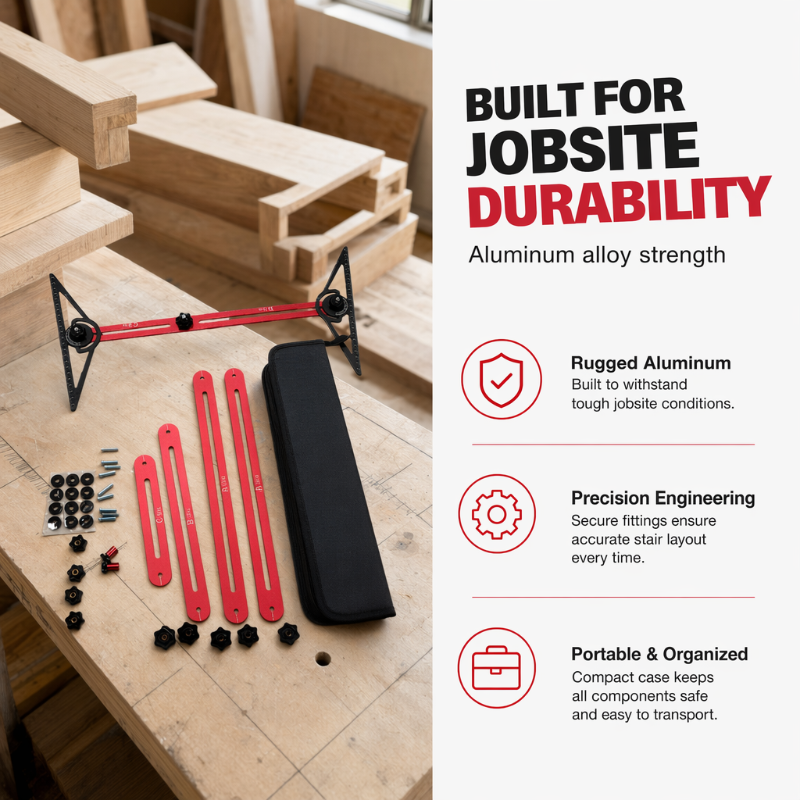 📐 OFFRE LIMITÉE : 50 % DE RÉDUCTION ! ⚙️ Kit d'outils de marquage multifonctionnel pour le travail du bois – Aluminium massif, haute précision, portable ✨