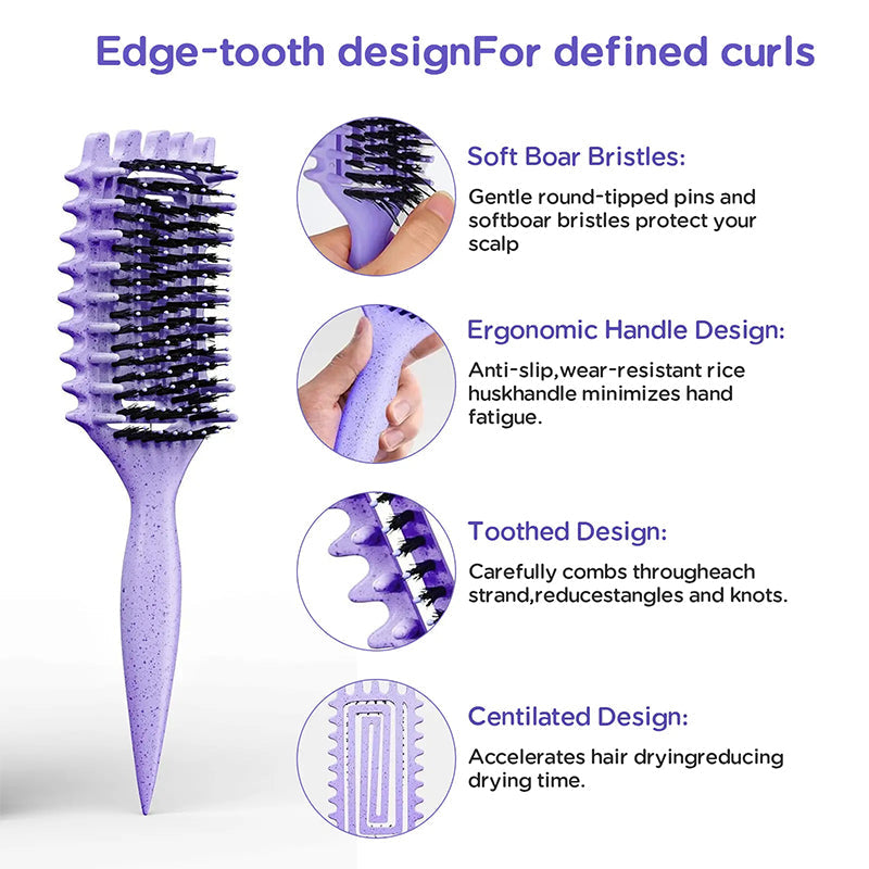 🎉 Soldes 2026 — Plus de 50 000 vendus ! 💇‍♀️ Brosse démêlante ventilée pour cheveux bouclés – Définit les boucles, réduit les frisottis ✨