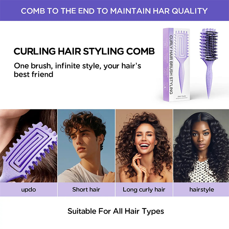 🎉 Soldes 2026 — Plus de 50 000 vendus ! 💇‍♀️ Brosse démêlante ventilée pour cheveux bouclés – Définit les boucles, réduit les frisottis ✨