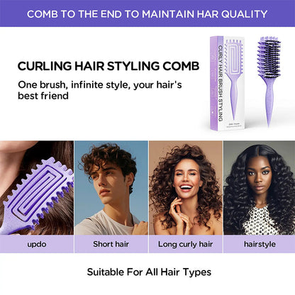 🎉 Soldes 2026 — Plus de 50 000 vendus ! 💇‍♀️ Brosse démêlante ventilée pour cheveux bouclés – Définit les boucles, réduit les frisottis ✨