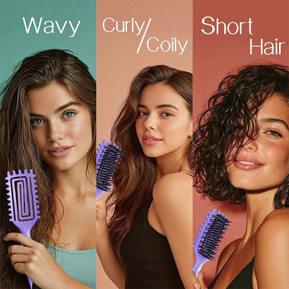 🎉 Soldes 2026 — Plus de 50 000 vendus ! 💇‍♀️ Brosse démêlante ventilée pour cheveux bouclés – Définit les boucles, réduit les frisottis ✨