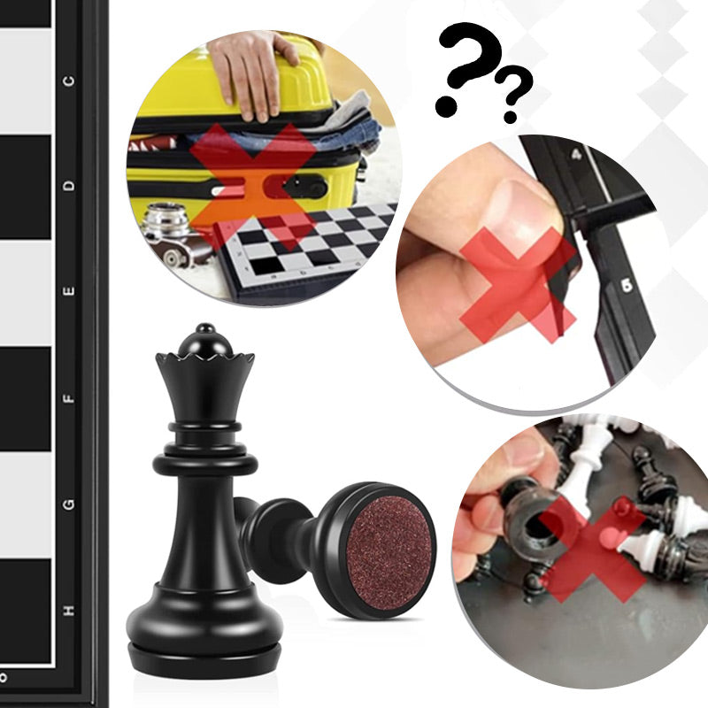 Jeu d'Échecs Magnétique avec Plateau Pliant