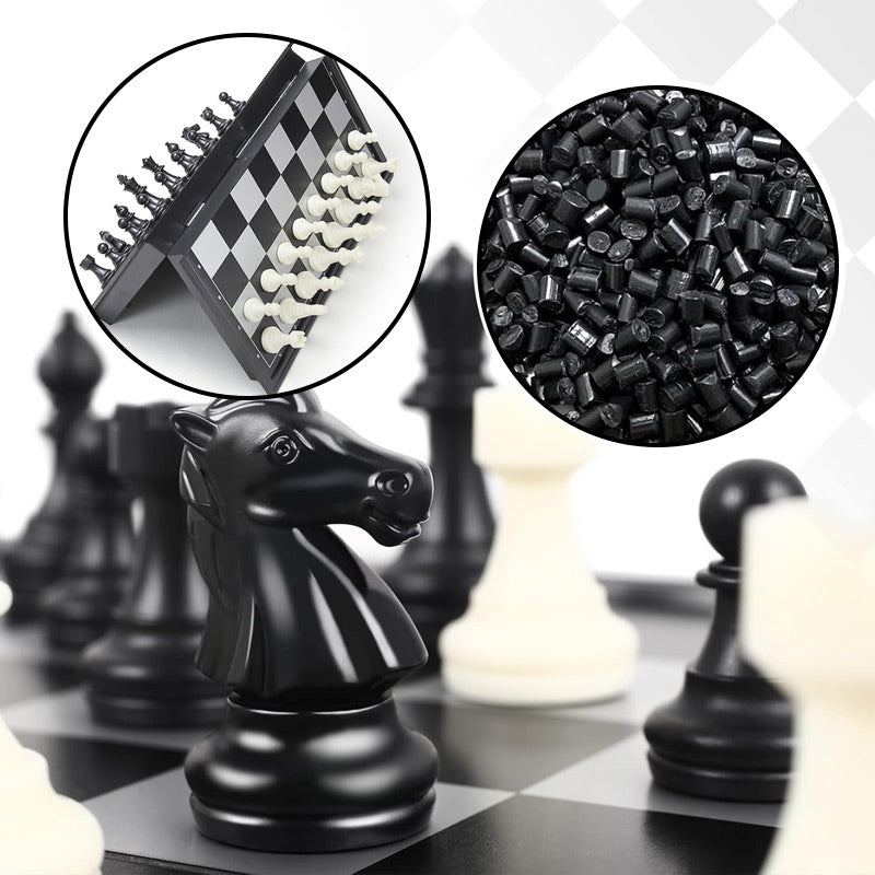 Jeu d'Échecs Magnétique avec Plateau Pliant