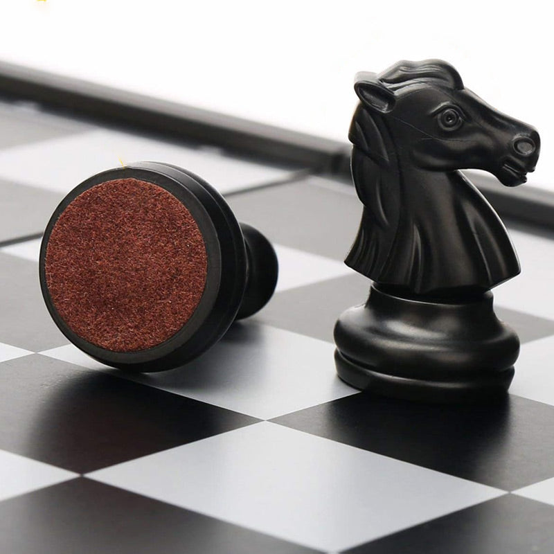 Jeu d'Échecs Magnétique avec Plateau Pliant