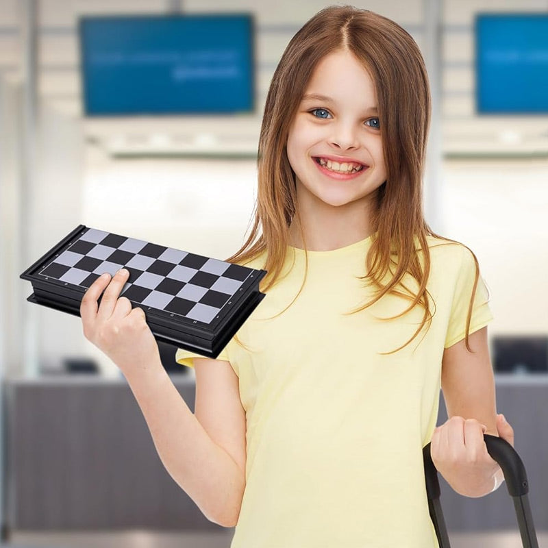 Jeu d'Échecs Magnétique avec Plateau Pliant