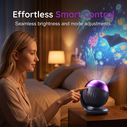 Projecteur océan ciel étoilé – Veilleuse avec musique pour chambre d'enfant