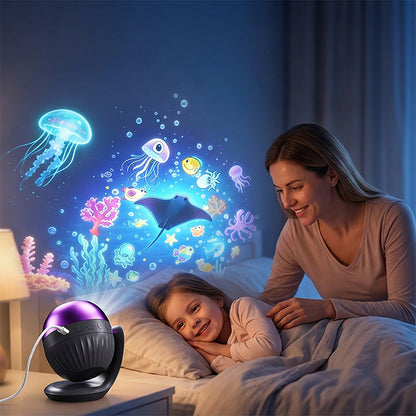 Projecteur océan ciel étoilé – Veilleuse avec musique pour chambre d'enfant