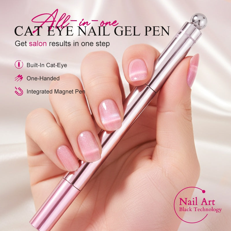 ✨️ Surprise – 50 % de réduction ! 💅 Un nail art sublime en un seul geste – Stylo gel œil de chat tout‑en‑un !