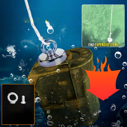 🧲 50 % DE RÉDUCTION EN CE MOMENT ! ⚓ Kit d'aimants de sauvetage pour eaux profondes – Puissance d'attraction élevée, résistant à la rouille et durable – Idéal pour la chasse au trésor et la récupération sous-marine 💰