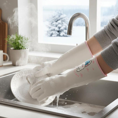 Gants de nettoyage longs, imperméables et chauds
